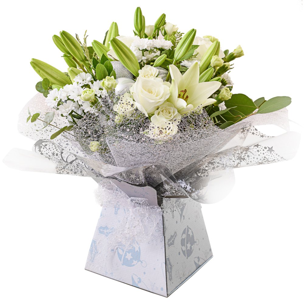 white Ava lily bouquet