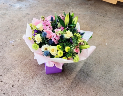 Pastel Collection - Soft, elegant and beautifully whimsical, our Pastel Collection Large Bouquet is designed to bring a touch of enchantment to any occasion.

Featuring a harmonious blend of delicate pastel shades, graceful textures and naturally flowing seasonal blooms, this luxurious hand-tied bouquet captures the charm of an English country garden in full bloom. Thoughtfully arranged by our skilled florists, each design is created to feel abundant, romantic and effortlessly beautiful.

Perfect for birthdays, anniversaries, new arrivals, thank you gifts, celebrations or simply letting someone know you're thinking of them, this stunning bouquet offers timeless elegance with a contemporary garden-inspired style.

Every bouquet is individually handcrafted using the freshest flowers available on the day, ensuring a unique design while remaining true to the soft pastel palette and whimsical character shown.

Large Luxury Hand-Tied Bouquet
Soft Pastel Colour Palette
Beautifully Gift Wrapped
Handcrafted by Expert Florists
Personal Message Included
Same Day Flower Delivery Available

A dreamy collection of soft colours, delicate textures and floral beauty, designed to leave a lasting impression.